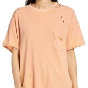 Free People Rubi T-Shirt in Peach Pit